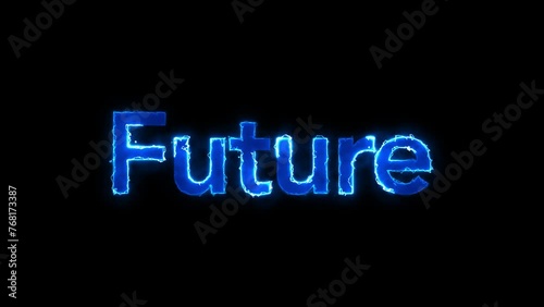 Animated Motivational Title with Electricity Effect for Presentations, Introductions, Storytelling. Matte Channel Video. High Quality 4K Resolution.