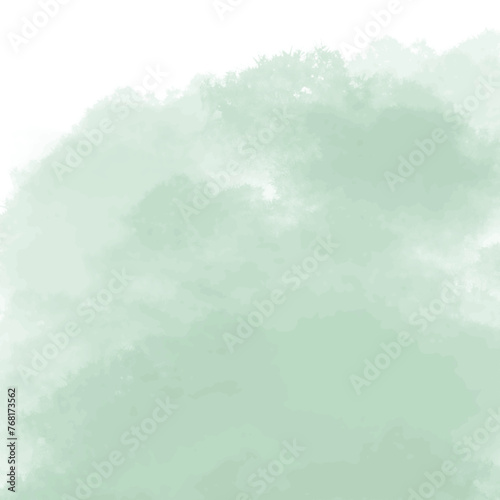 green watercolor vector pattern