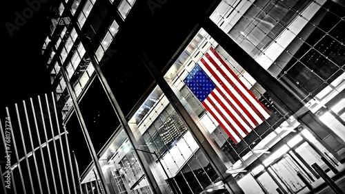 god bless the United States, remember and never forget 9/11 Memorial Flag Manhattan New York