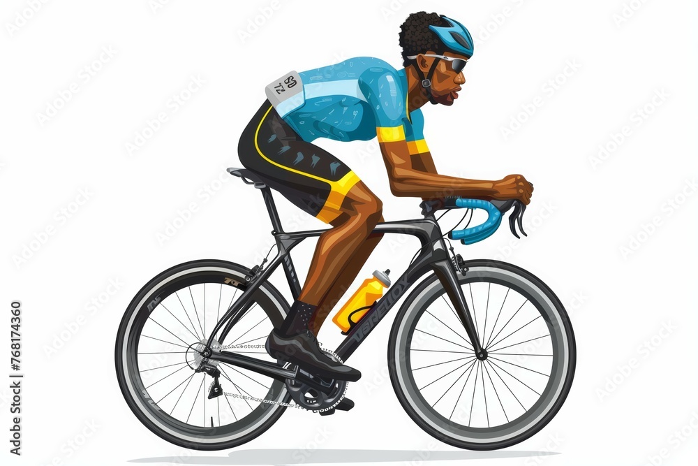 Obraz premium Bicyclist Athletes