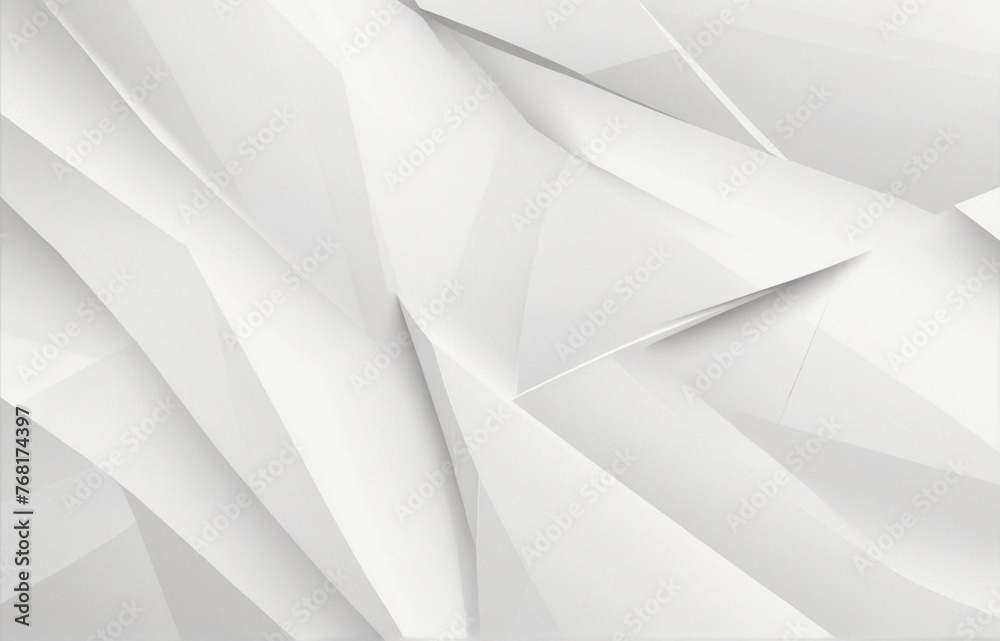 Obraz premium Abstract white monochrome vector background, for design brochure, website, flyer. Geometric white wallpaper for certificate, presentation, landing page