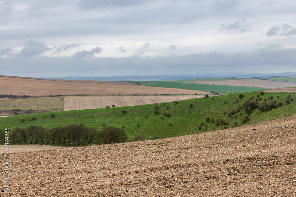 A view over the South Downs near Woodingdean in Sussex
