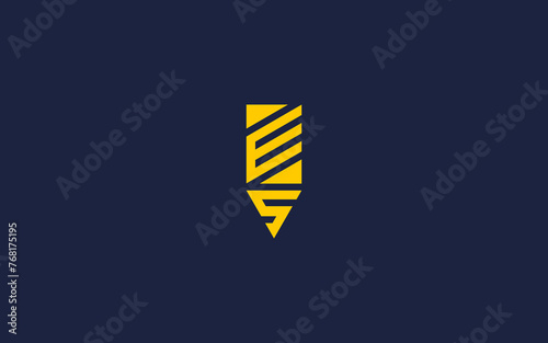 letter se with drill logo icon design vector design template inspiration