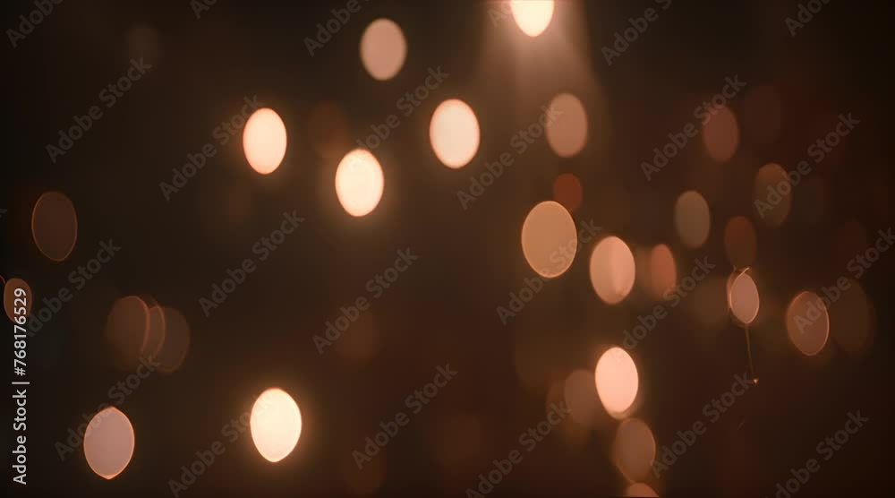 luci scintillanti che brillano dal fondo verso l'esterno dello schermo, sfondo nero, luci brillanti utilizzabili per presentazioni, salvaschermo, prodotti