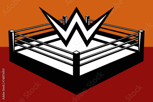 Vector Design of a wwe rings  photo