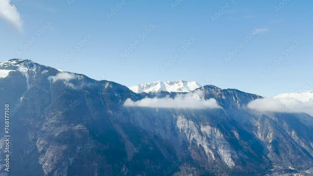 Snowy Landscape from Cloud Level
