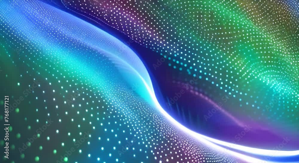 Sfondo blu tecnologico astratto con onde digitali, sistema di rete dinamico, connessioni neurali artificiali, cyber computing quantistico e intelligenza elettronica globale