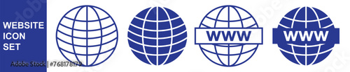 World web icon www earth globe icons. Website set icon vector. website or internet line art icon for apps and websites. 11:11