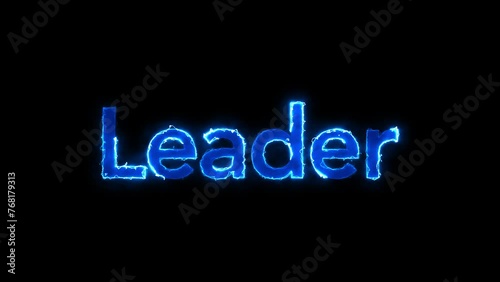 Animated Motivational Title with Electricity Effect for Presentations, Introductions, Storytelling. Matte Channel Video. High Quality 4K Resolution.