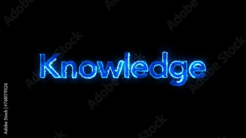 Animated Motivational Title with Electricity Effect for Presentations, Introductions, Storytelling. Matte Channel Video. High Quality 4K Resolution.