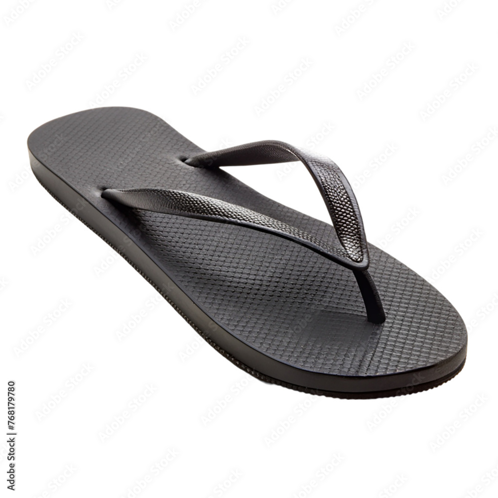 A pair of black flip flops. isolated on transparent background. A pair of black flip flops. isolated on transparent background.