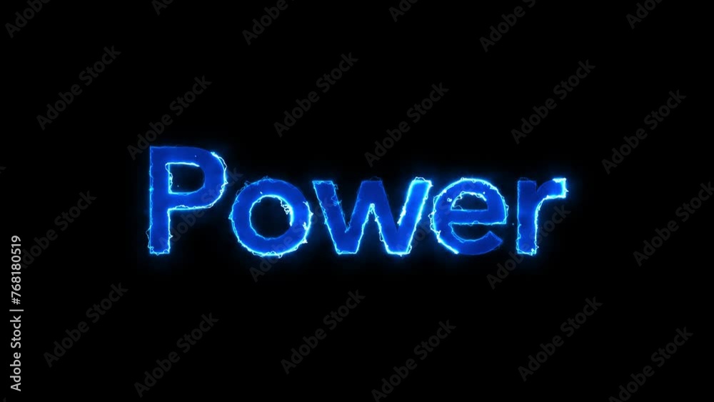 Animated Motivational Title with Electricity Effect for Presentations, Introductions, Storytelling. Matte Channel Video. High Quality 4K Resolution.