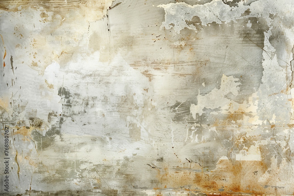 Weathered Wall With Paint