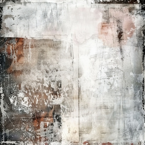 Abstract Painting in White and Brown