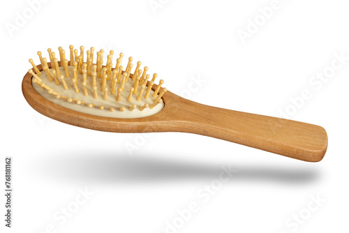 Wooden hair brush cut out