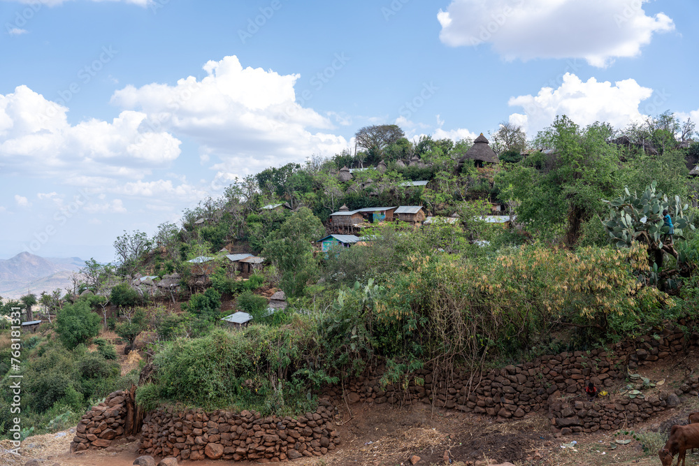 Ethiopia, Landscape and villages of the Konso hills Ethiopia, Landscape and villages of the Konso hills