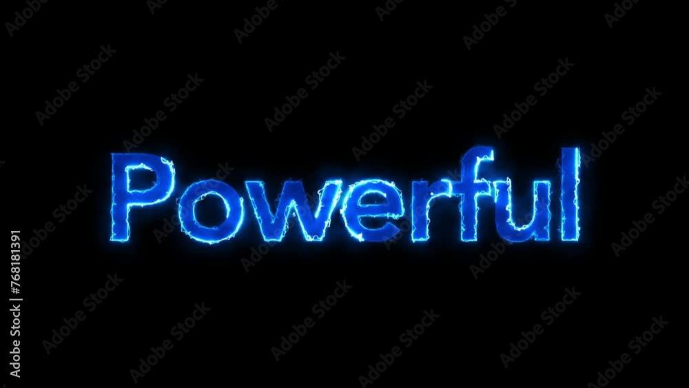 Animated Motivational Title with Electricity Effect for Presentations, Introductions, Storytelling. Matte Channel Video. High Quality 4K Resolution.