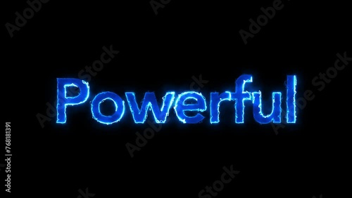 Animated Motivational Title with Electricity Effect for Presentations, Introductions, Storytelling. Matte Channel Video. High Quality 4K Resolution.