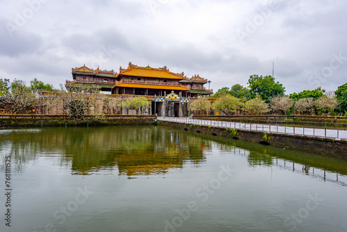 Hue - Vietnam. December 08  2015. Imperial Enclosure Top choice historic site in Hue  Vietnam.