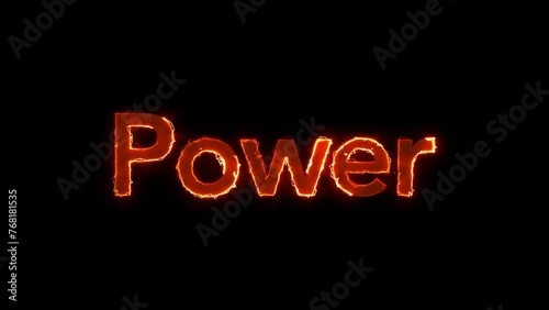 Animated Motivational Title with Electricity Effect for Presentations, Introductions, Storytelling. Matte Channel Video. High Quality 4K Resolution.
