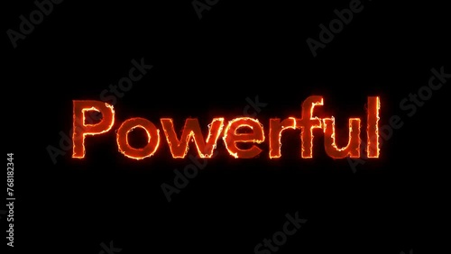 Animated Motivational Title with Electricity Effect for Presentations, Introductions, Storytelling. Matte Channel Video. High Quality 4K Resolution.