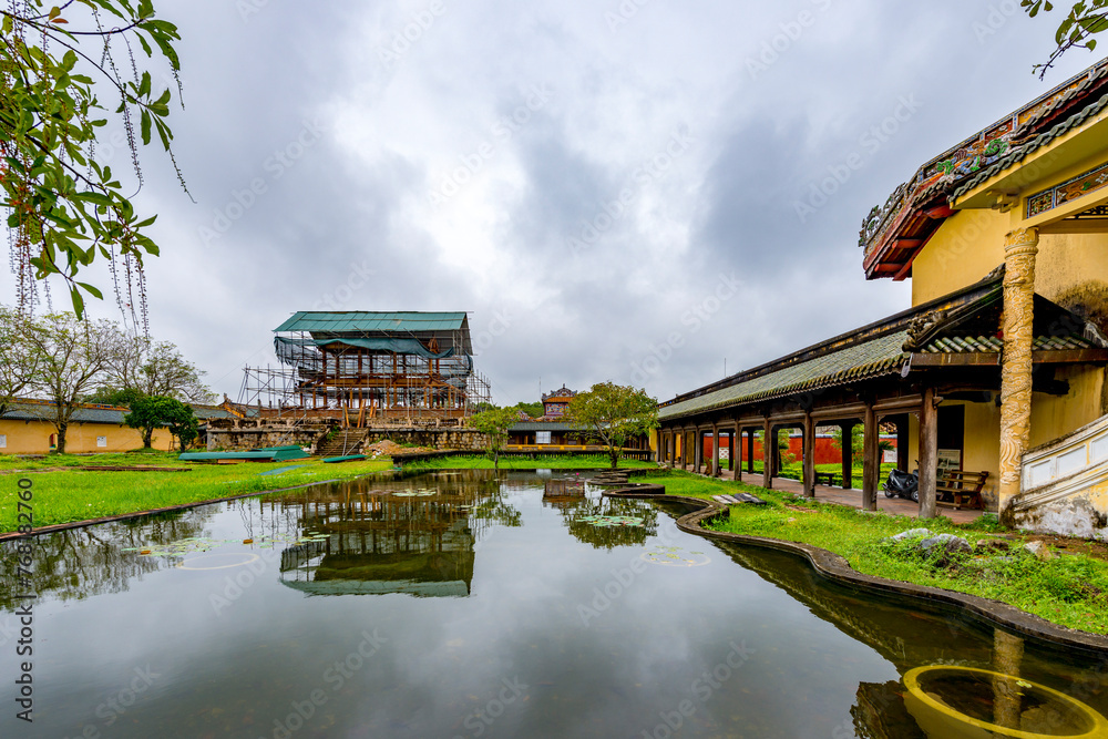 Fototapeta premium Hue - Vietnam. December 08, 2015. Imperial Enclosure Top choice historic site in Hue, Vietnam.