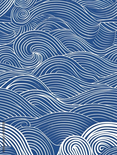 A background featuring waves of blue and white colors in a wavy pattern