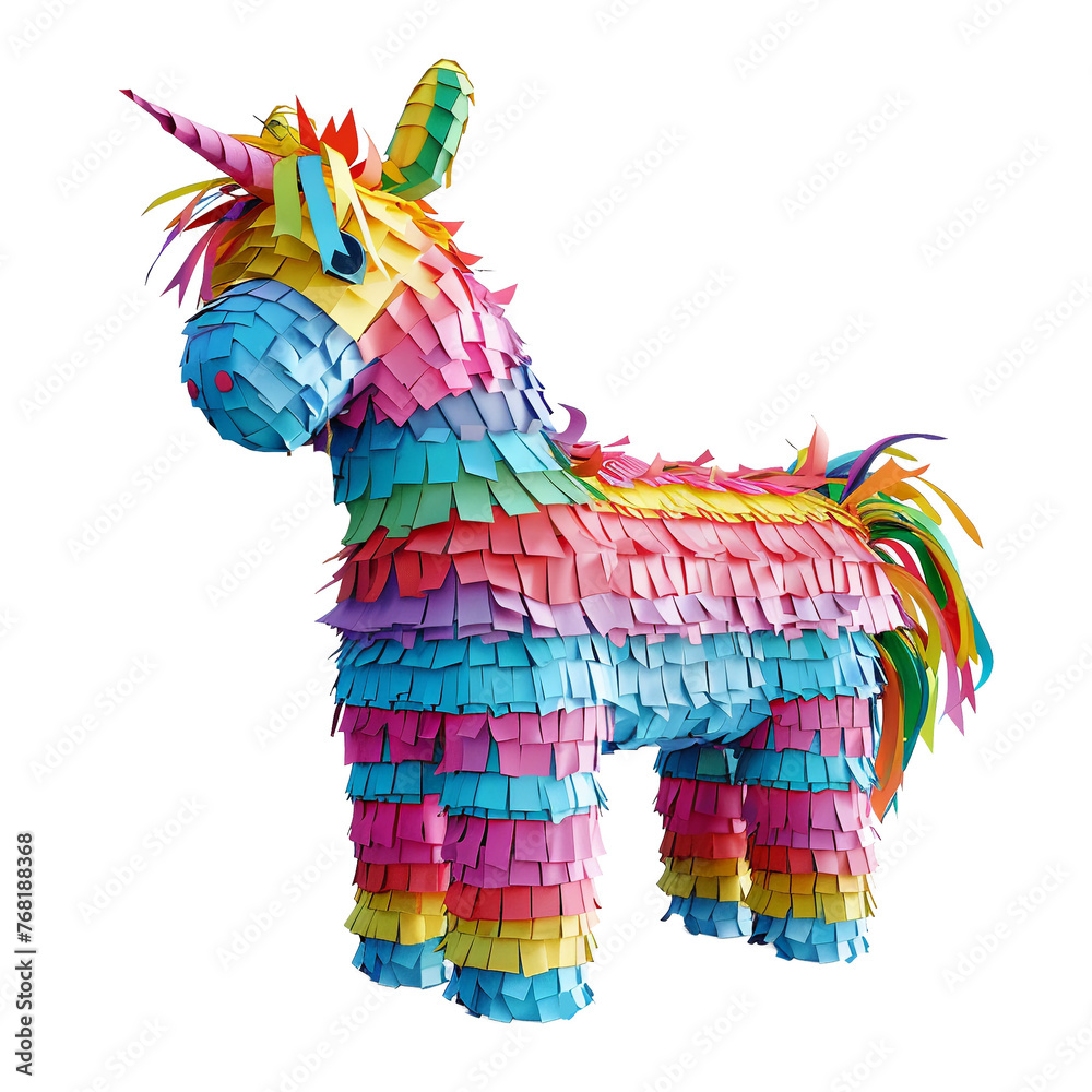 Obraz premium 3D asset element of Pinata ready to be hung and smashed. isolated on white background