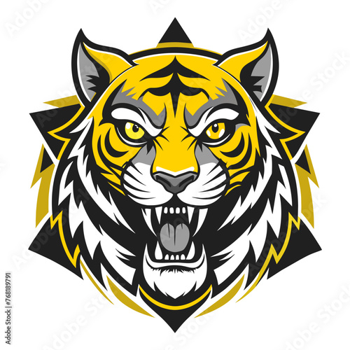 Roaring Style: Angry Tiger Face T-Shirt Designs