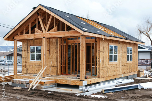 Construction of a wooden country house using frame technology