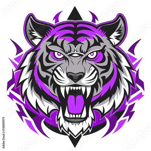 Roaring Style: Angry Tiger Face T-Shirt Designs