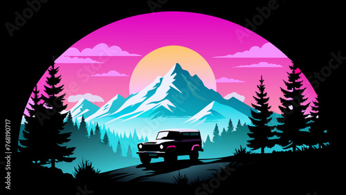 Epic Road trip Adventures  Mountain Travel Car T-Shirt Designs