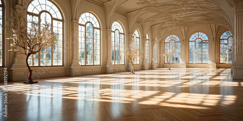 A spacious room, filled with silence and light, like reflections and inspir photo