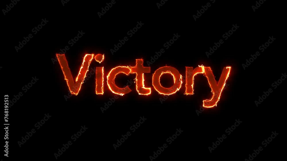 Animated Motivational Title with Electricity Effect for Presentations, Introductions, Storytelling. Matte Channel Video. High Quality 4K Resolution.