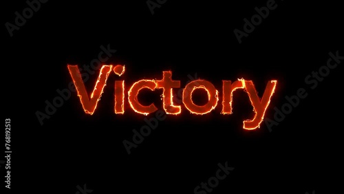 Animated Motivational Title with Electricity Effect for Presentations, Introductions, Storytelling. Matte Channel Video. High Quality 4K Resolution.