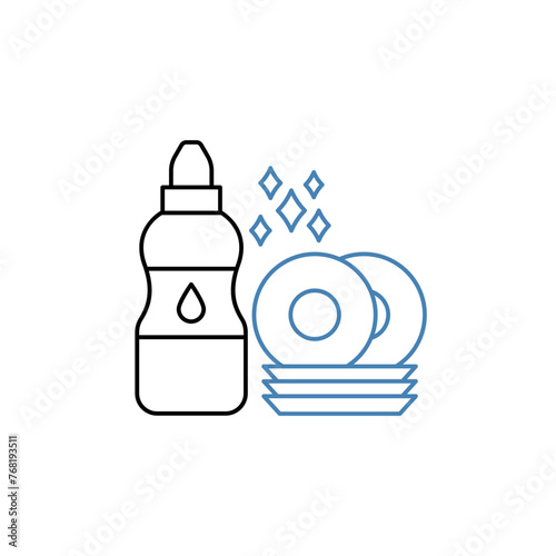 dish soap concept line icon. Simple element illustration. dish soap concept outline symbol design.