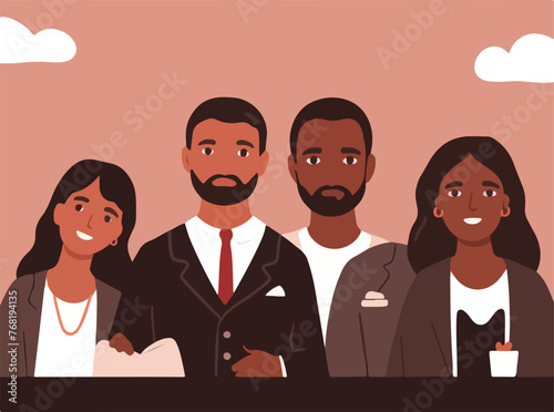 Reflecting on Resurrection and Harmony. A Vector Flat Illustration Theme for Good Friday.