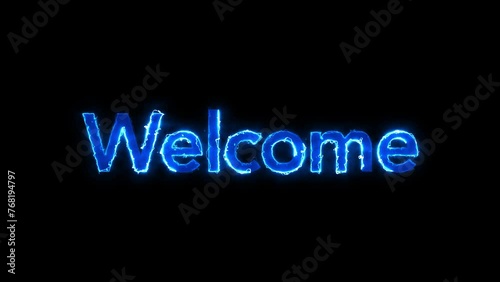 Animated Motivational Title with Electricity Effect for Presentations, Introductions, Storytelling. Matte Channel Video. High Quality 4K Resolution.