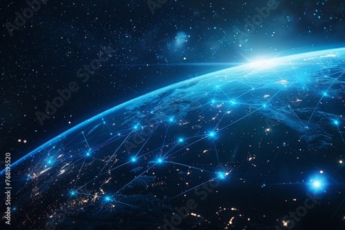 Global Network Concept Over Earth