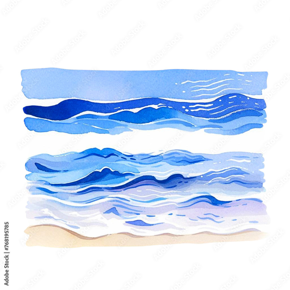 background of a watercolor seascape png