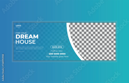 Real Estate Facebook Cover Design Layout