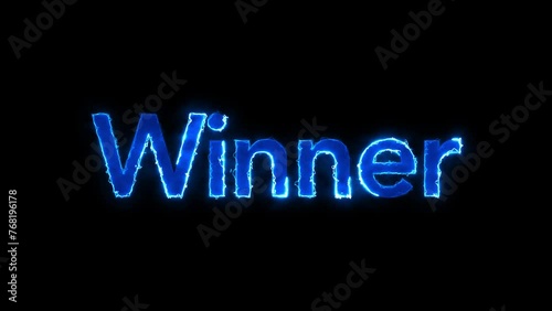 Animated Motivational Title with Electricity Effect for Presentations, Introductions, Storytelling. Matte Channel Video. High Quality 4K Resolution.