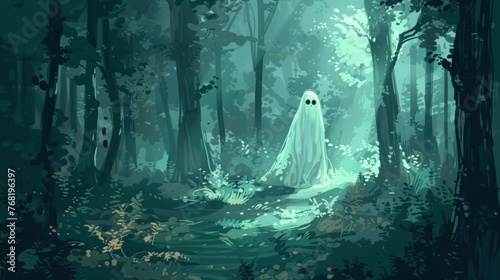 ghost in the forest.