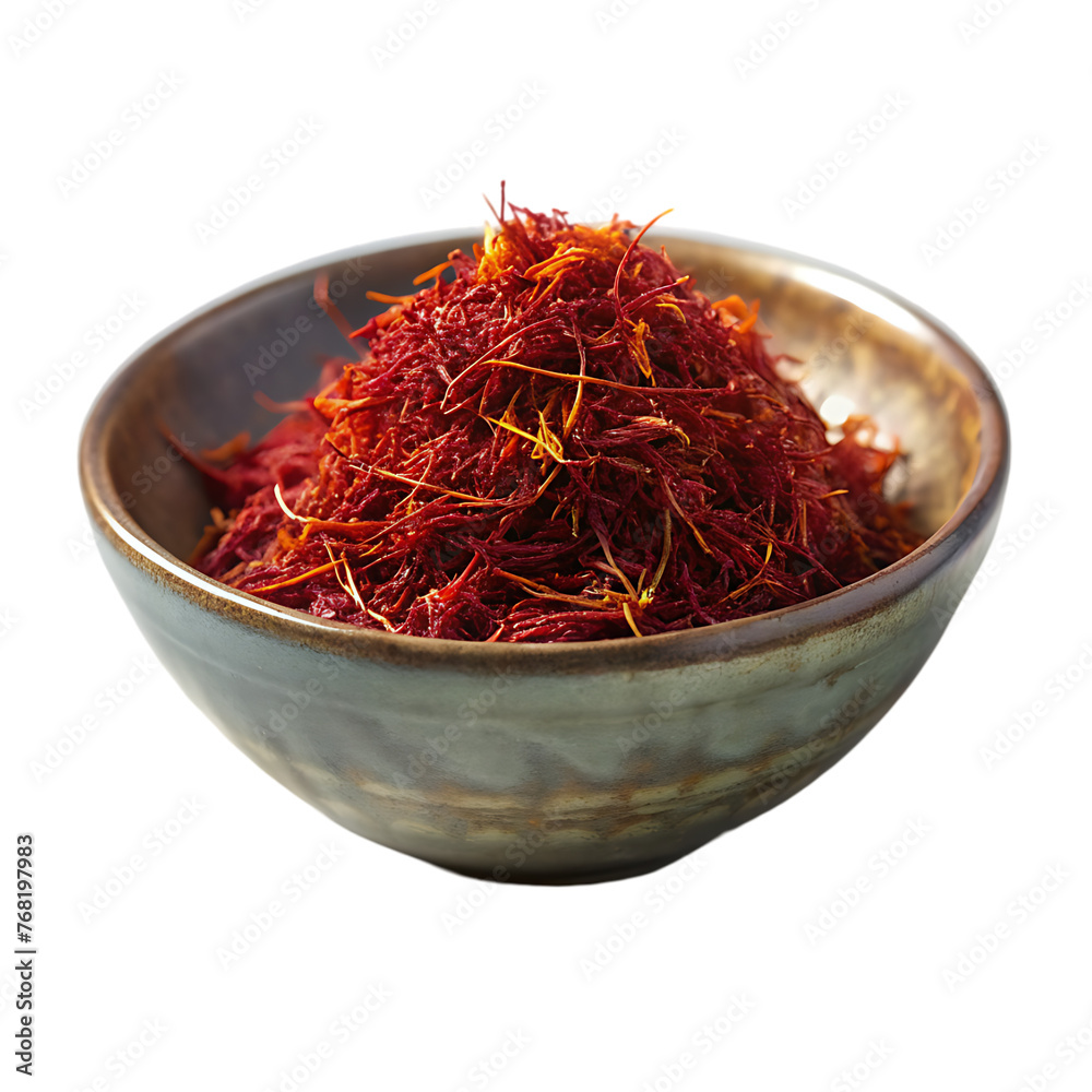 Fototapeta premium stigmas of saffron isolated on white