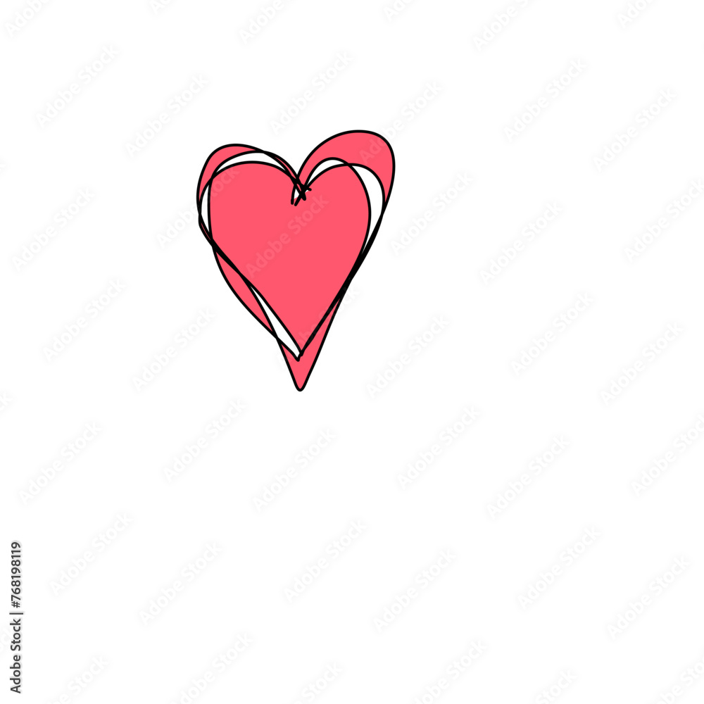 Minimalist Red Heart Painting for a Declaration of Love