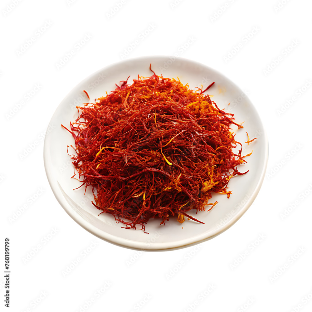 Fototapeta premium stigmas of saffron isolated on white