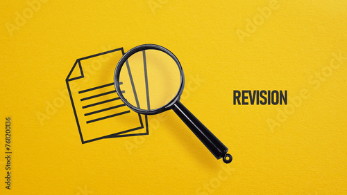 Revision Business concept for revising over someone as auditing photo