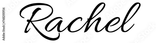 Rachel - black color - name written - ideal for websites,, presentations, greetings, banners, cards,, t-shirt, sweatshirt, prints, cricut, silhouette, sublimation