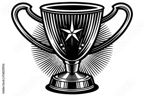 winner cup silhouette vector art Illustration