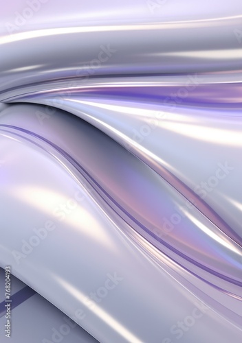 A close up of a shiny silver fabric with wavy lines. Generative AI.